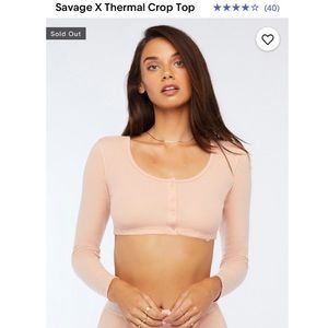 NWT Savage X Fenty • Thermal Waffle PJ Set